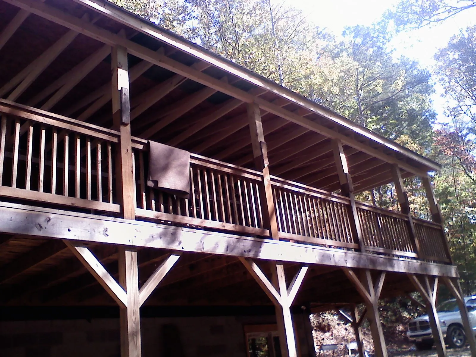 Timber framing under a new elevated porch and deck — Roof Leak Repair in Port Haywood by Roofing Brothers